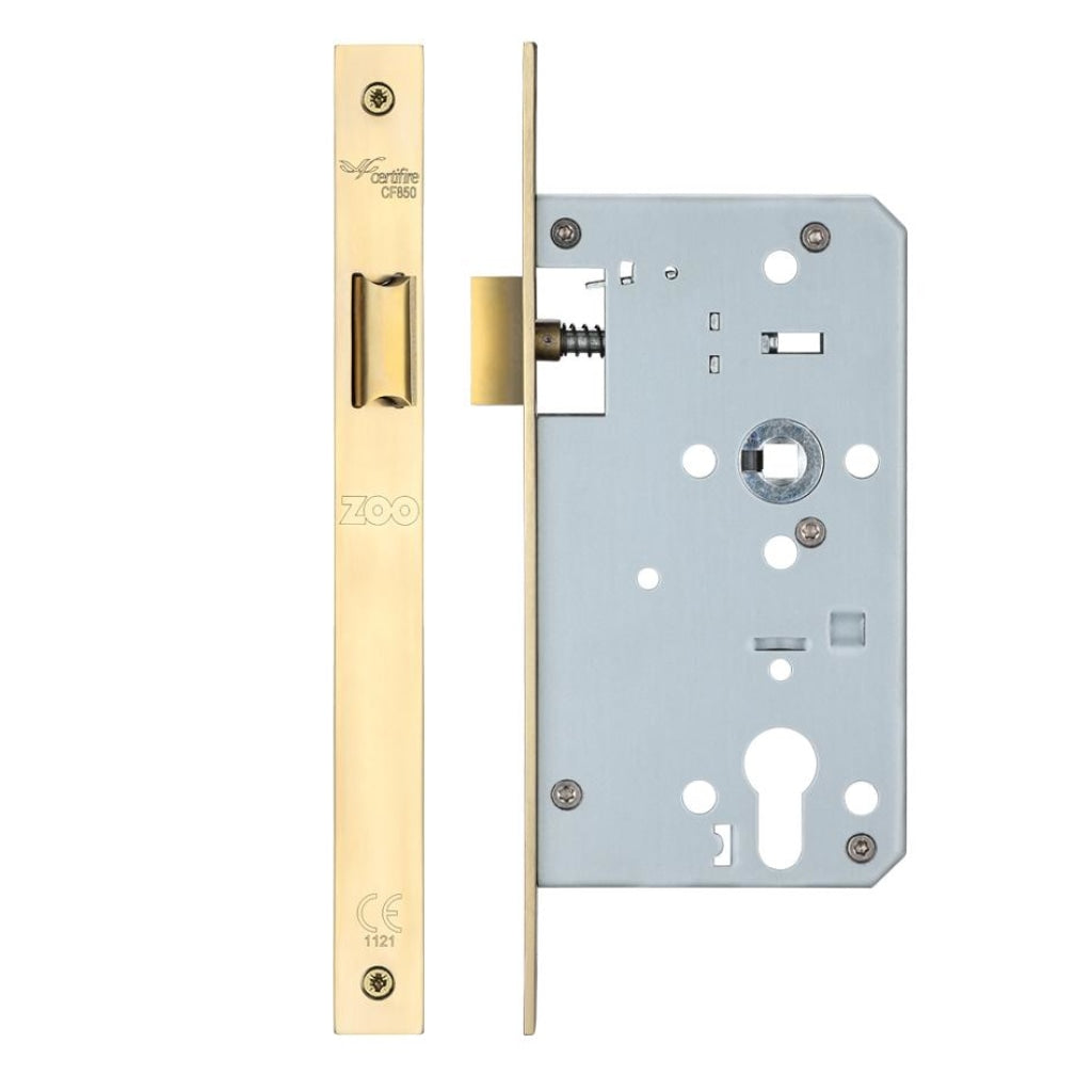 Din Latch - Backset 60mm - PVD | Premier Fire Doors Premier Fire Doors