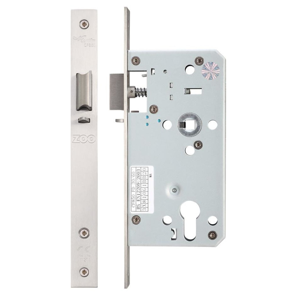 Din Night latch - 72mm c/c Backset 55mm | Premier Fire Doors Premier Fire Doors